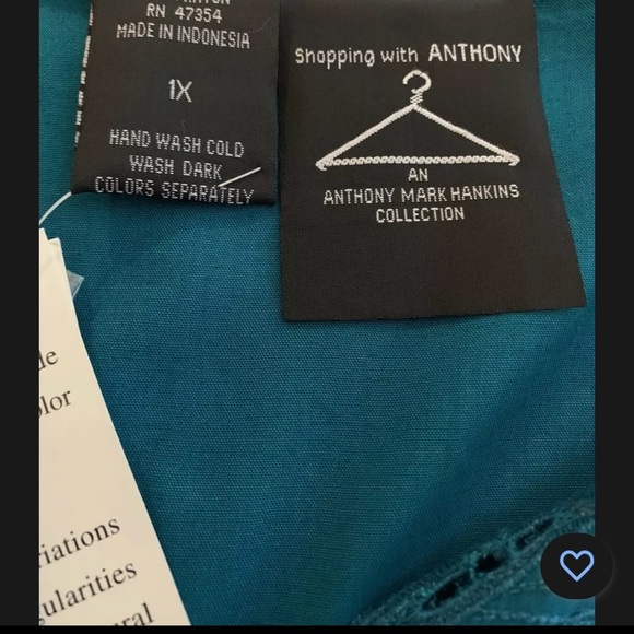 Shopping with Anthony Women’s Top Tunic Embroidered Sequined Lon Sleeves Size 1X - Picture 11 of 12